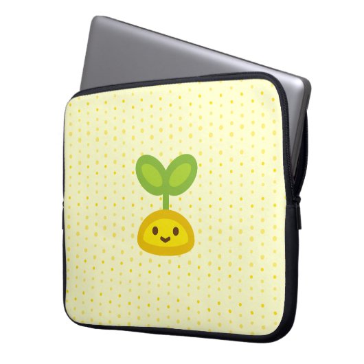 Kleiner grüner Sprössling Laptopschutzhülle (Vorderseite Links)