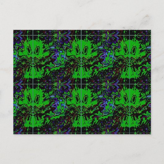 Kleiner grüner Teufel Postkarte (Vorderseite)