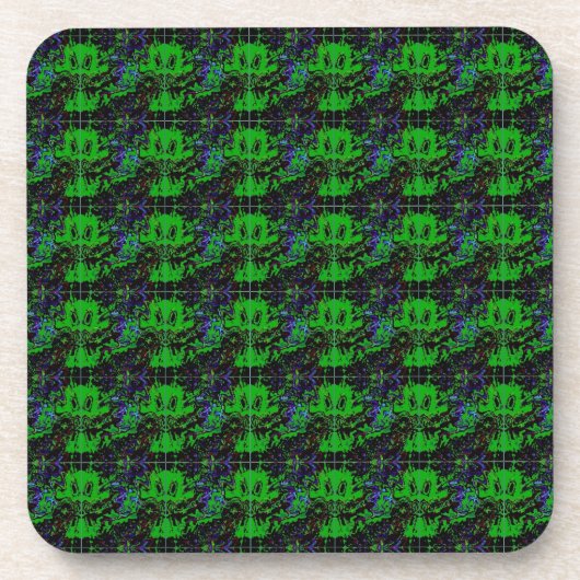 Kleiner grüner Teufel Untersetzer (Vorderseite)