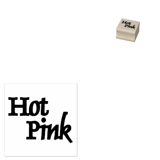 Kleiner Gummi-Briefmarke in Pink ohne Griff Gummistempel (Stempel)