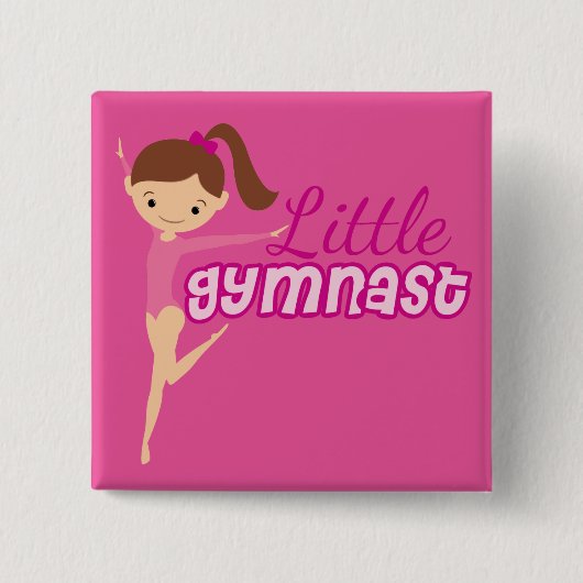 Kleiner Gymnast (pink) Button (Vorderseite)