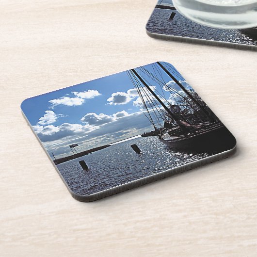 Kleiner Hafen-Korken-Untersetzer Untersetzer (Linke Seite)