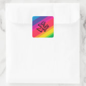 kleiner Hai Quadratischer Aufkleber (Tasche)