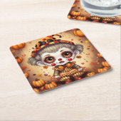 kleiner Halloween Clown 2 Rechteckiger Pappuntersetzer (angewinkelt)
