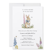 Kleiner Hase auf dem Weg Baby Junge Baby Shower 