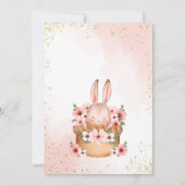 Kleiner Hase ist auf dem Weg Babydusche Einladung (Rückseite)