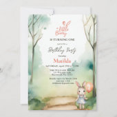 Kleiner Hase macht einen Aquarelltag Einladung (Vorderseite)