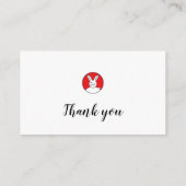 Kleiner Hasen Dankeschön Karte (Rückseite)