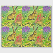 Kleiner Hasen in Blume Geschenkpapier (Flach)