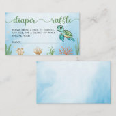 Kleiner Hatchling Turtle Dusche Windelwanne Windel Begleitkarte (Vorne/Hinten)