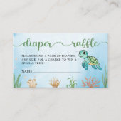 Kleiner Hatchling Turtle Dusche Windelwanne Windel Begleitkarte (Vorderseite)