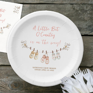 Kleiner Hauch von Land Winter Boho Baby Mädchen Sh Pappteller