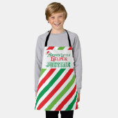 Kleiner Helfer backen rote grüne Streifen Schürze (Getragen)