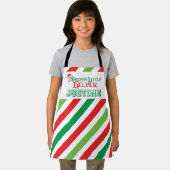 Kleiner Helfer backen rote grüne Streifen Schürze (Insitu)