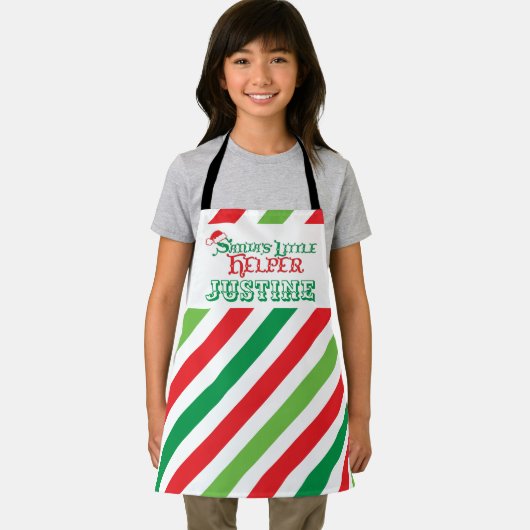 Kleiner Helfer backen rote grüne Streifen Schürze (Insitu)