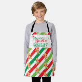 Kleiner Helfer Bake Lebkuchen Mann rot grün Schürze (Getragen)