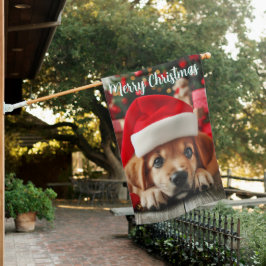 Kleiner Helfer-Welpe des Weihnachtsmanns