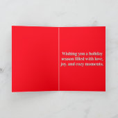 Kleiner Helfer-Welpe des Weihnachtsmanns Feiertagskarte (Innenseite)