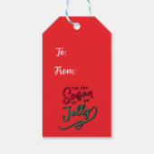 Kleiner Helfer-Welpe des Weihnachtsmanns Geschenkanhänger (Rückseite)