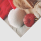 Kleiner Helfer-Welpe des Weihnachtsmanns Seidenpapier (Detail)