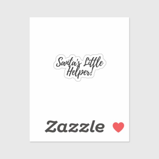 Kleiner Helferaufkleber des Weihnachtsmanns Aufkleber (Blatt)