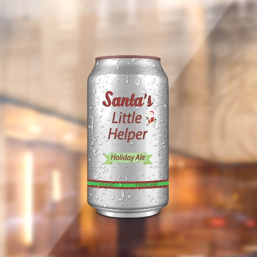 Kleiner Helferbär des Weihnachtsmanns kann Fenster Fensteraufkleber (Blatt 2)