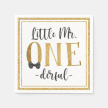 Kleiner Herr One Derful 1. Geburtstag Napkins
