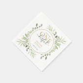 Kleiner Herr ONEderful Elegant Boy First Birthday Serviette (Ecke)