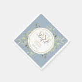 Kleiner Herr ONEderful Elegant First Birthday Blue Serviette (Ecke)
