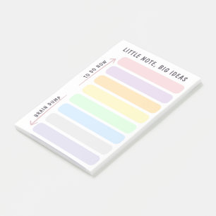Kleiner Hinweis Große Ideen weich beruhigend sanft Post-it Klebezettel