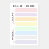 Kleiner Hinweis Große Ideen weich beruhigend sanft Post-it Klebezettel (Vorderseite)