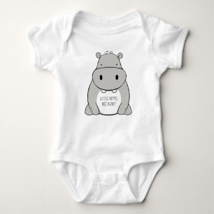 Kleiner Hippo, großes Herz. Baby Strampler