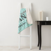 Kleiner Hirsch Jagd Aquamarin Kariert Sherpadecke (Beispiel)