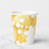 Kleiner Honig auf dem Weg Bee Baby Dusche Monogram Pappbecher (Vorderseite)