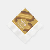 Kleiner Honig auf dem Weg Retro Stripes Babydusche Serviette (Ecke)