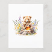 Kleiner Honig auf dem Weg Teddy Baby Dusche (Rückseite)