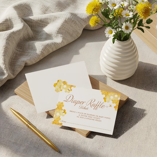 Kleiner Honig auf dem Weg zum Windeln Raffle Ticke Begleitkarte