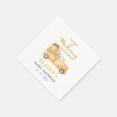 Kleiner Honig ist auf dem Weg Honigbiene Babydusch Serviette (Ecke)