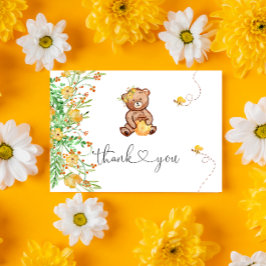 Kleiner Honigbär Babydusche danke Karten