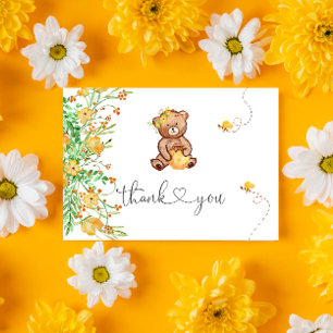 Kleiner Honigbär Babydusche danke Karten