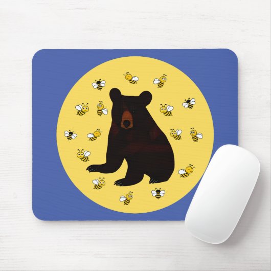 Kleiner Honigbienenbär Mousepad (Mit Mouse)