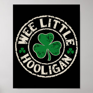 Kleiner Hooligan Shamrock St Patricks Tag Kleinkin Poster