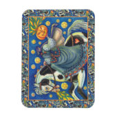 KLEINER HORSEWOMAN, SIDESADDLE AUF HALLOWEWEEN PIN MAGNET (Vertikal)