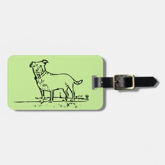 Kleiner Hund Gepäckanhänger (Vorderseite horizontal)