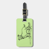 Kleiner Hund Gepäckanhänger (Vorderseite vertikal)