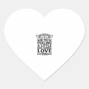 Kleiner Hund Liebt Dich Vintage-Typografie-Design_ Herz-Aufkleber