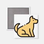 Kleiner Hund Magnet (Vorderseite/Rückseite)