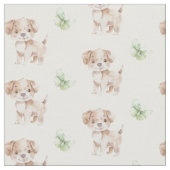 Kleiner Hund mit Schmetterling Stoff (Nahaufnahme)