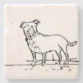 Kleiner Hund Steinuntersetzer (Vorderseite)