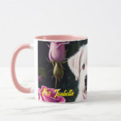 Kleiner Hund und Rose Tasse (Links)
